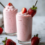 Strawberry Coconut Milk Shake