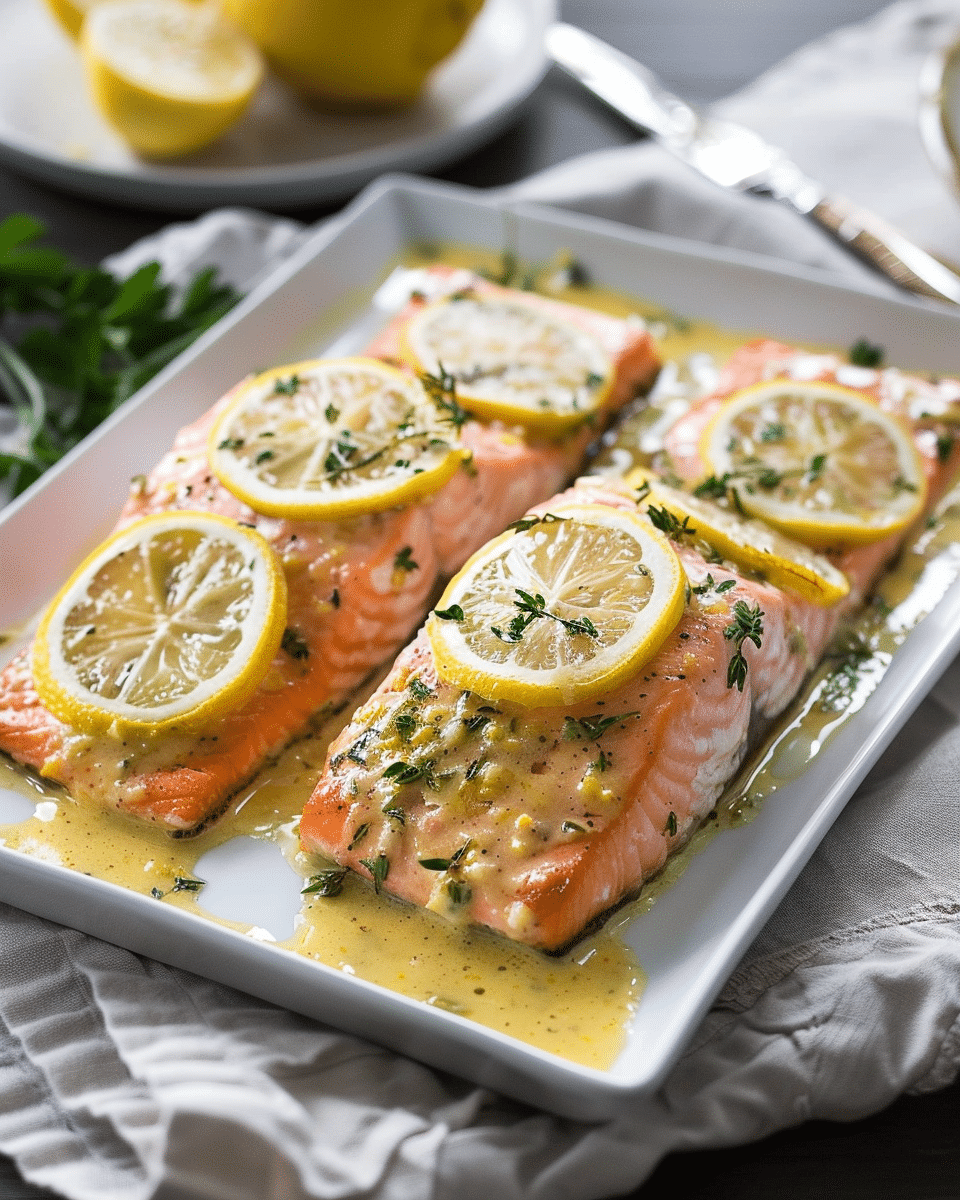 Easy Baked Lemon Dijon Salmon