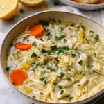 Lemon Chicken Orzo Soup