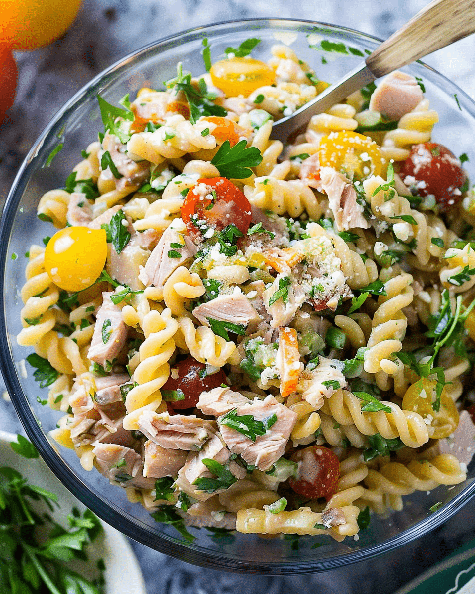Mediterranean Tuna Pasta Salad