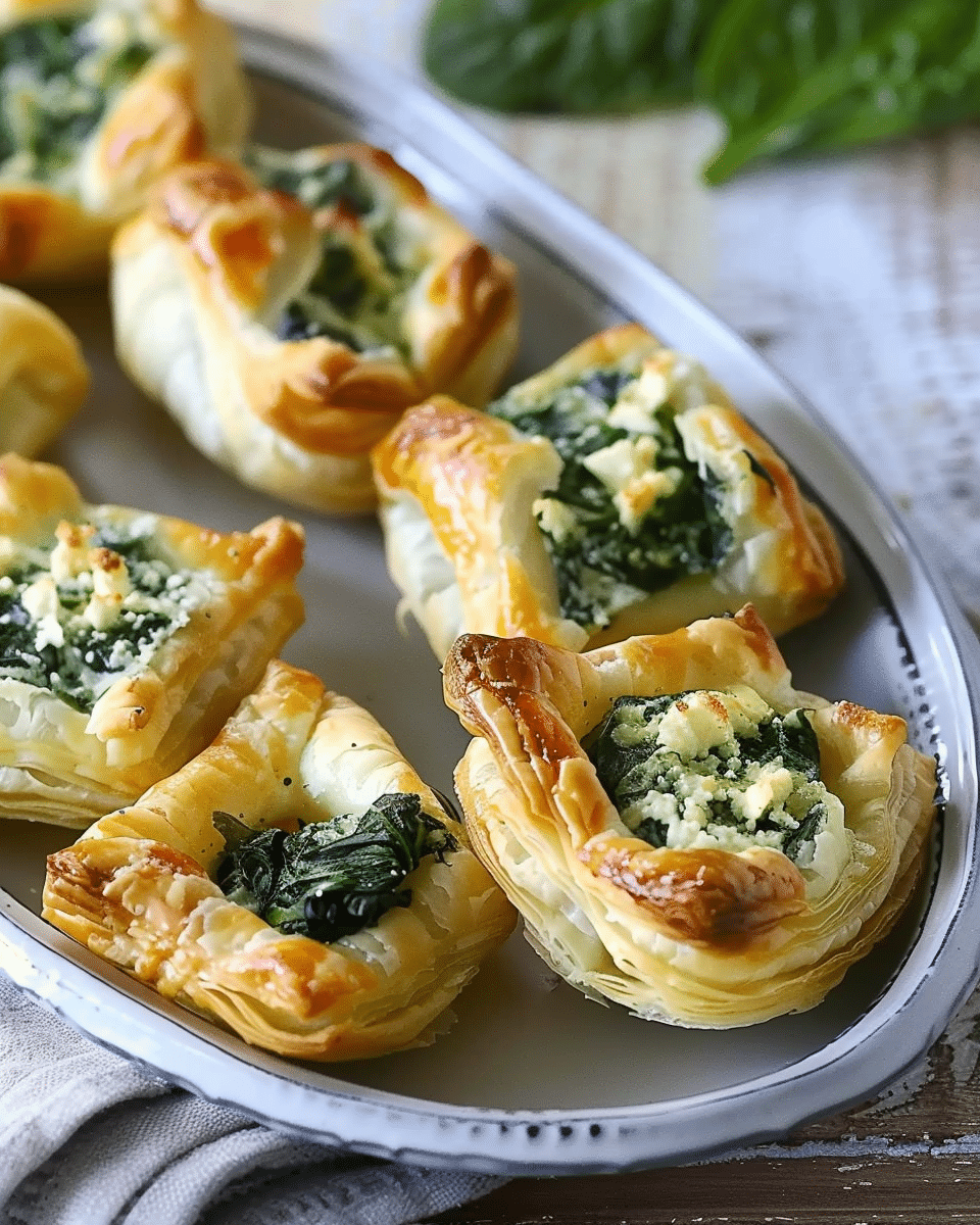 Feta‑Spinach Puff Pastry Bites