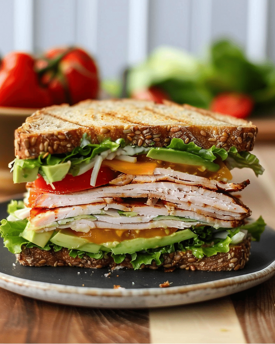 Turkey Avocado Club Sandwich