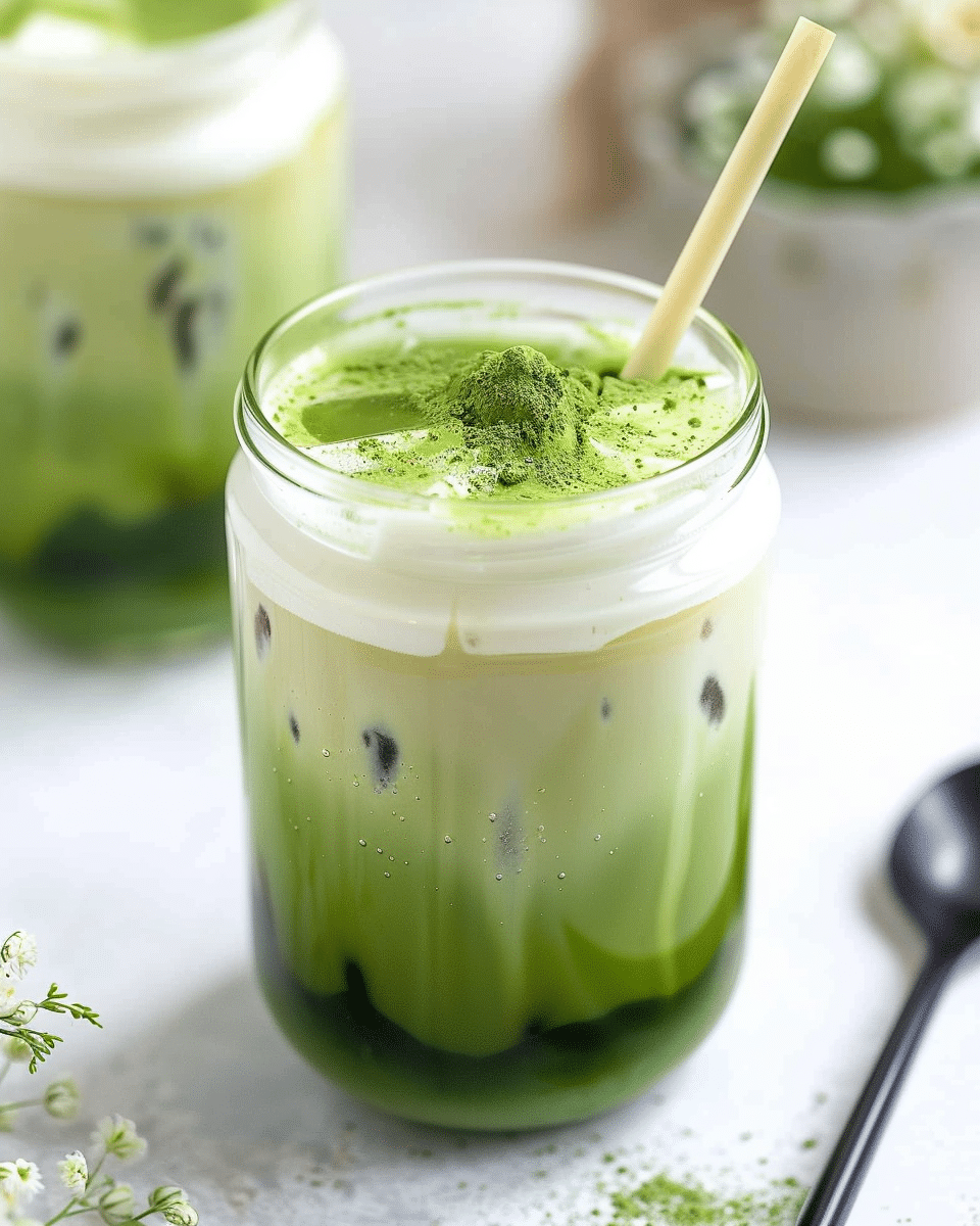 Iced Vanilla Matcha Latte