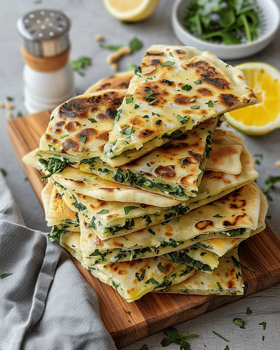 Gözleme Spinach and Cheese Flatbread