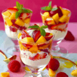 Mango‑Strawberry Yogurt Parfaits