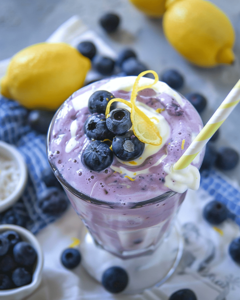 Lemon‑Blueberry Cheesecake Shake