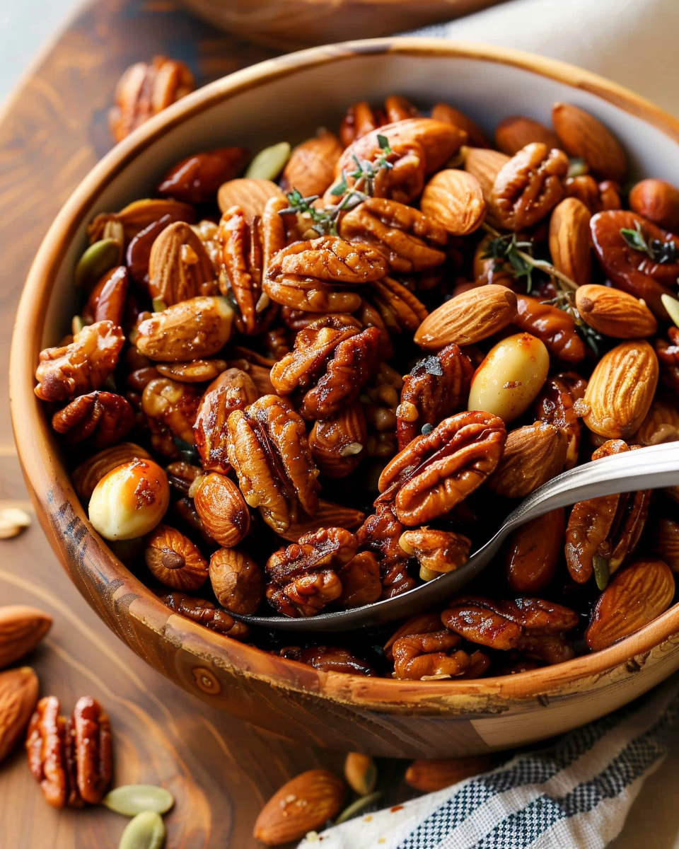 Sweet & Spicy Roasted Party Nuts
