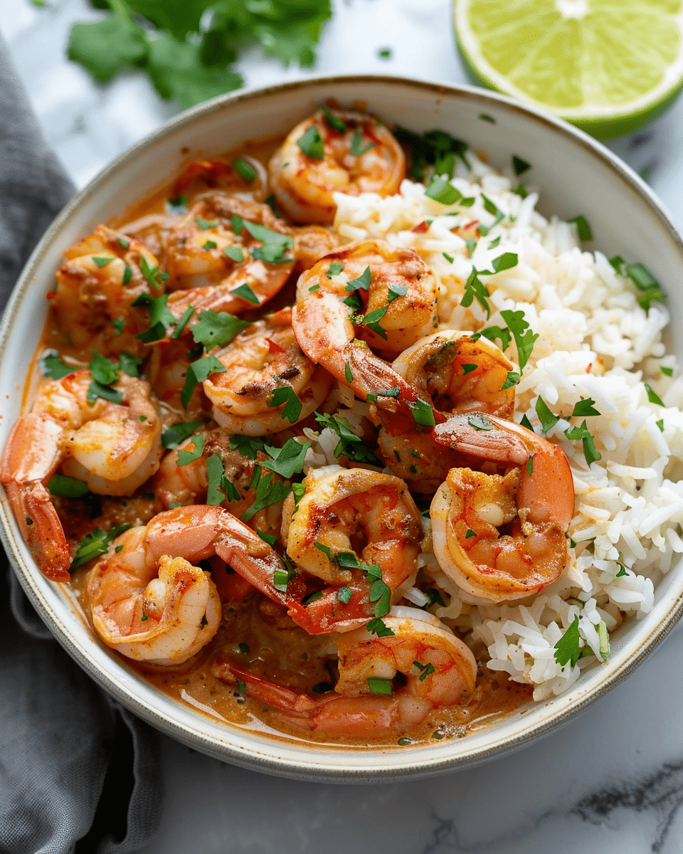 Creamy Cajun Shrimp & Rice