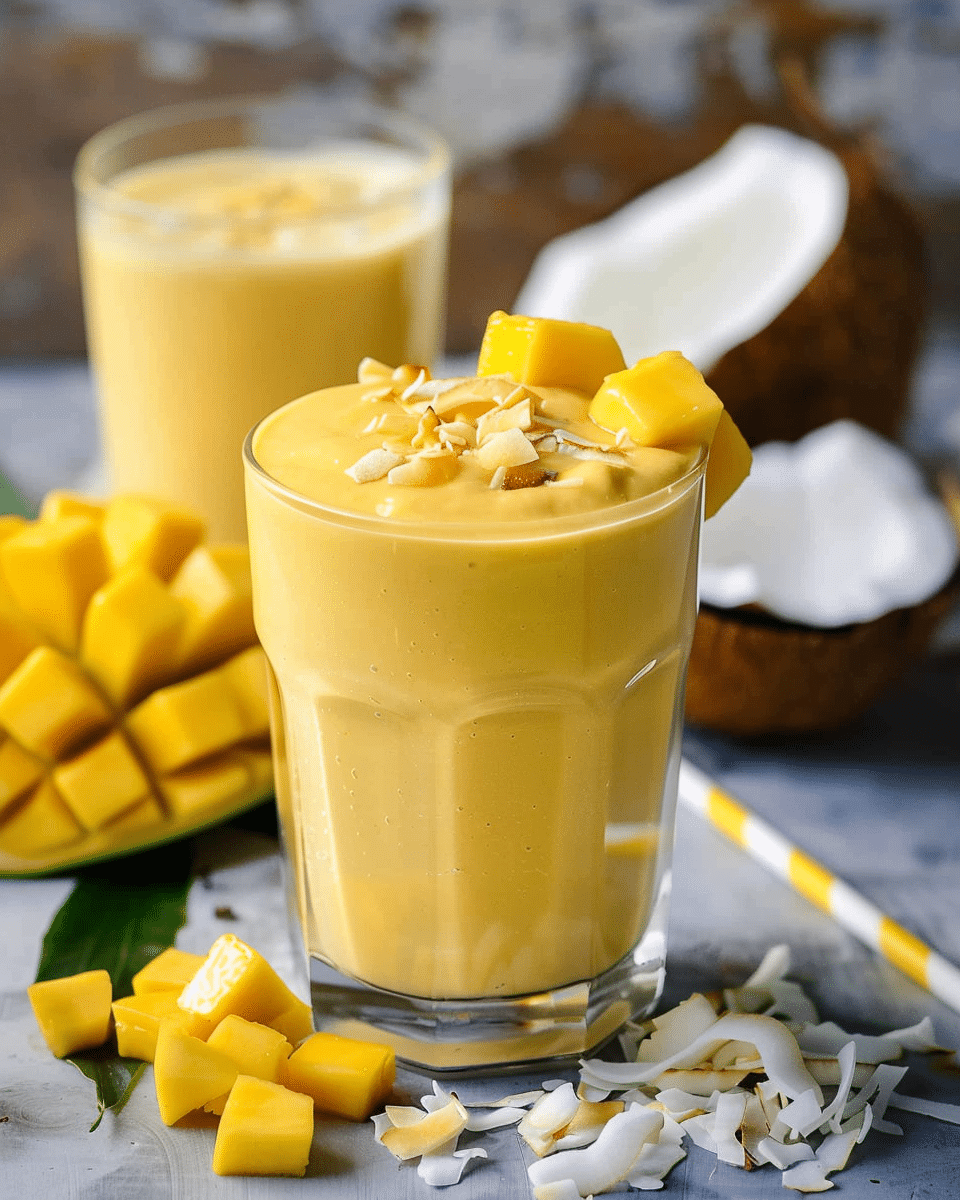 Mango Coconut Milk Smoothie