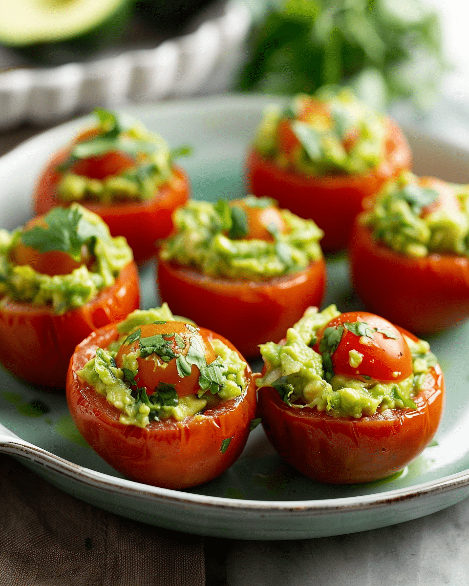 Guacamole Stuffed Tomatoes