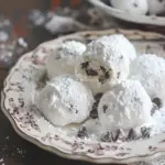 Mint Chocolate Chip Snowball Cookies