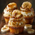 Bananas Foster Upside Down Cupcakes