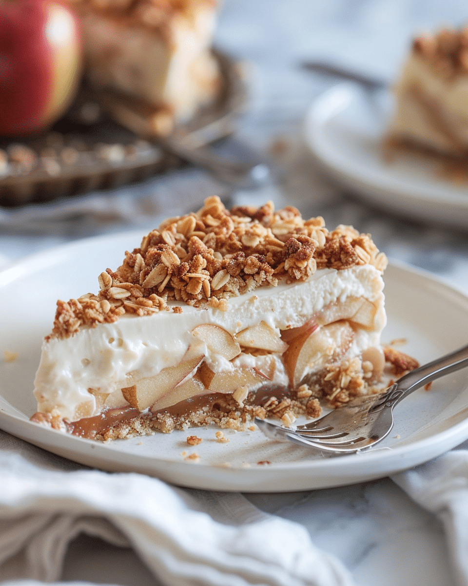 Best Apple Crisp Cheesecake