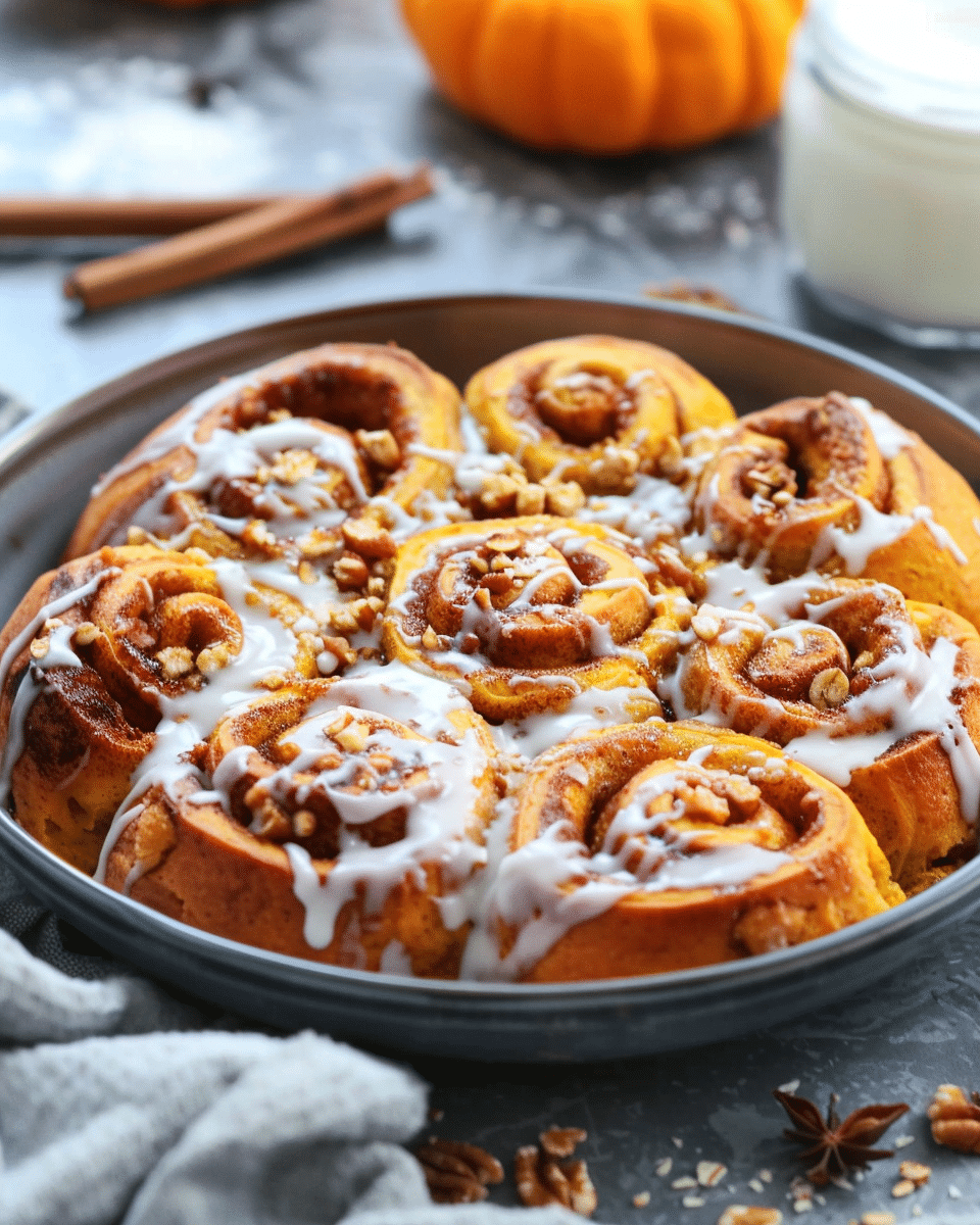 BEST Pumpkin Cinnamon Rolls