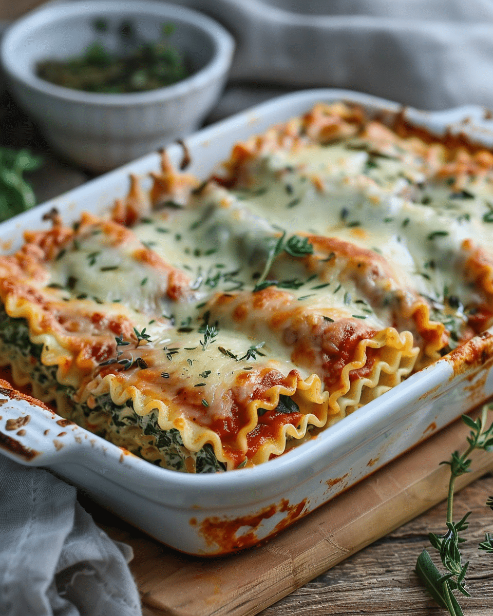 Herb & Spinach Lasagna Roll Ups