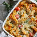 Three Cheese Baked Rigatoni with Roasted Vegetables
