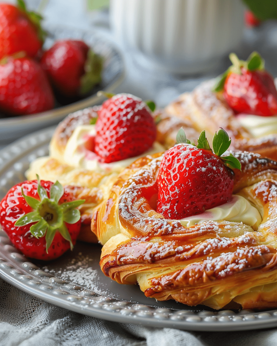 Strawberry Danish with Cream Cheese Recipe Delight