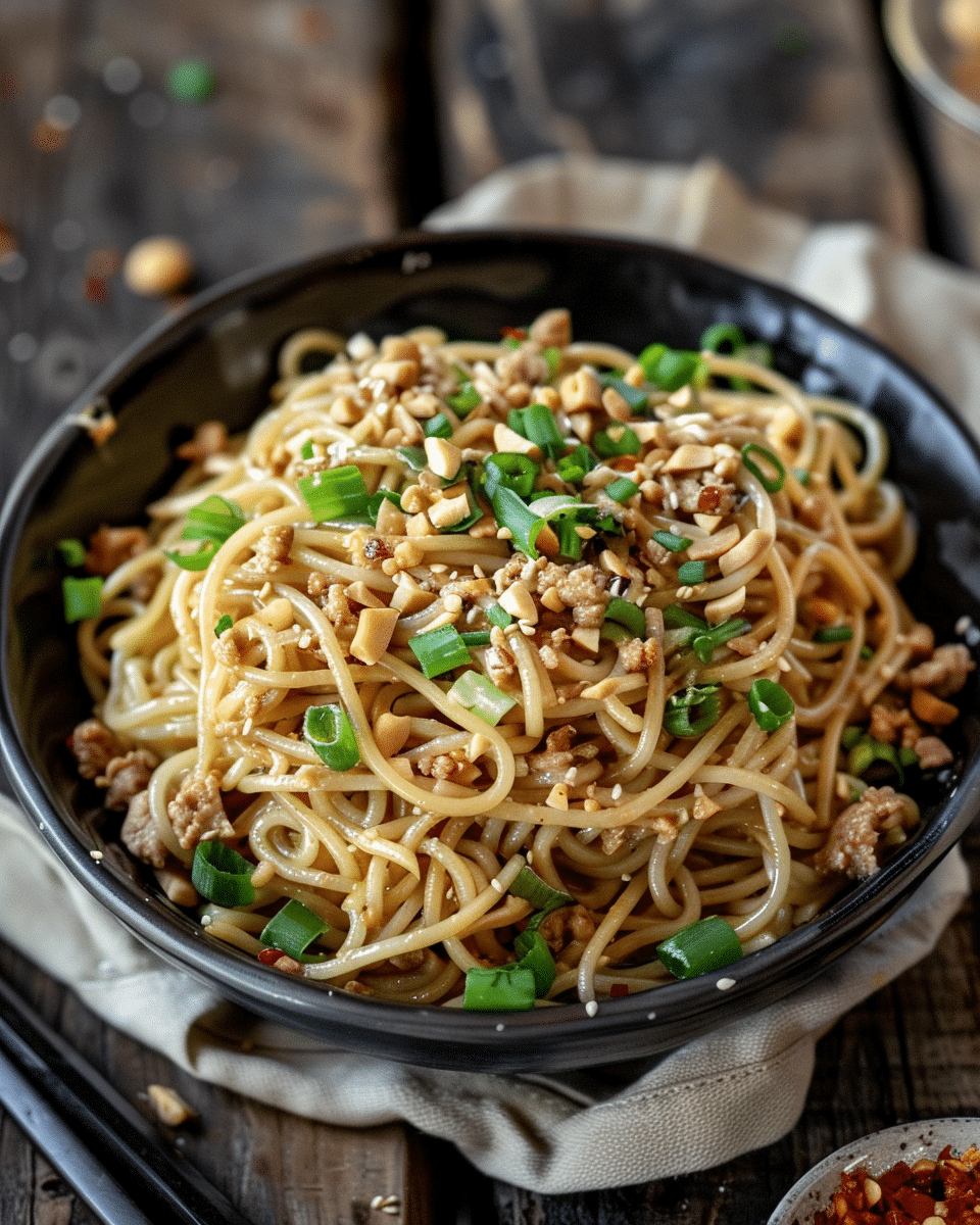 Easy Szechuan Noodles (Dan Dan with Peanut Sauce)