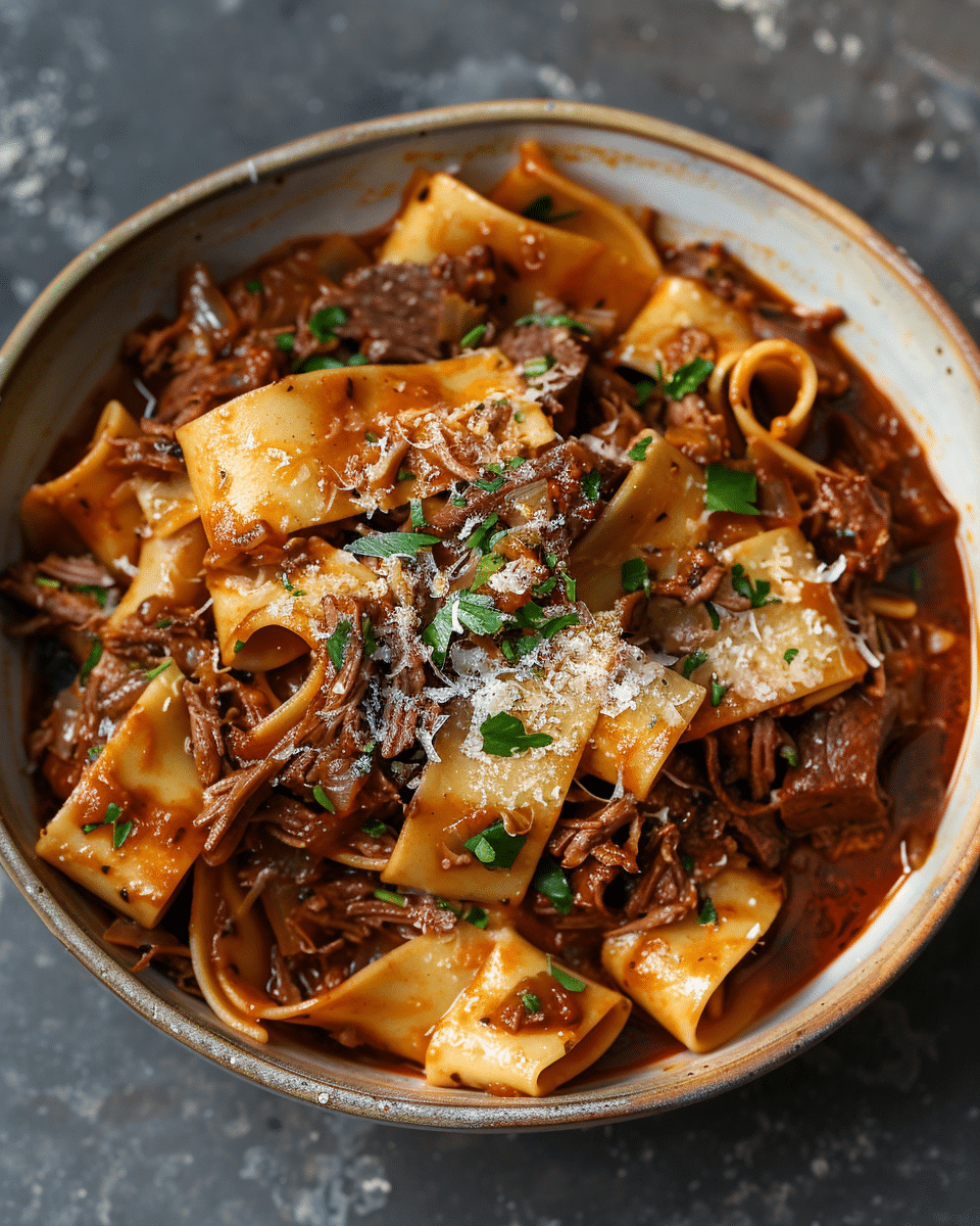 Braised Beef Short Rib Ragu with Pappardelle