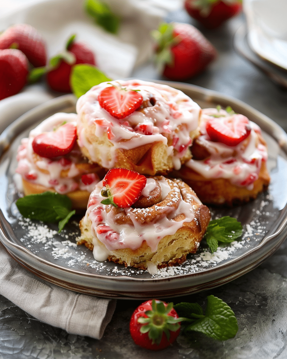 Best Strawberry Cinnamon Rolls