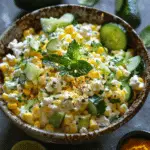 Street Corn Creamy Cucumber Salad