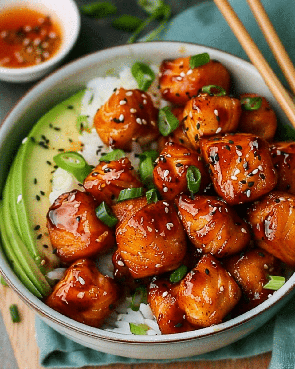 Teriyaki Salmon Bites