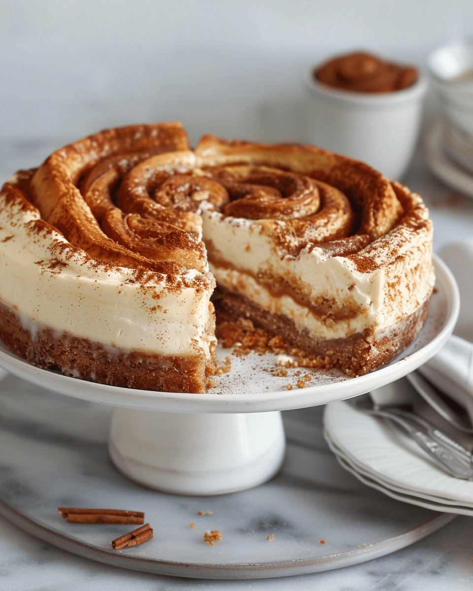 Cinnamon Roll Cheesecake