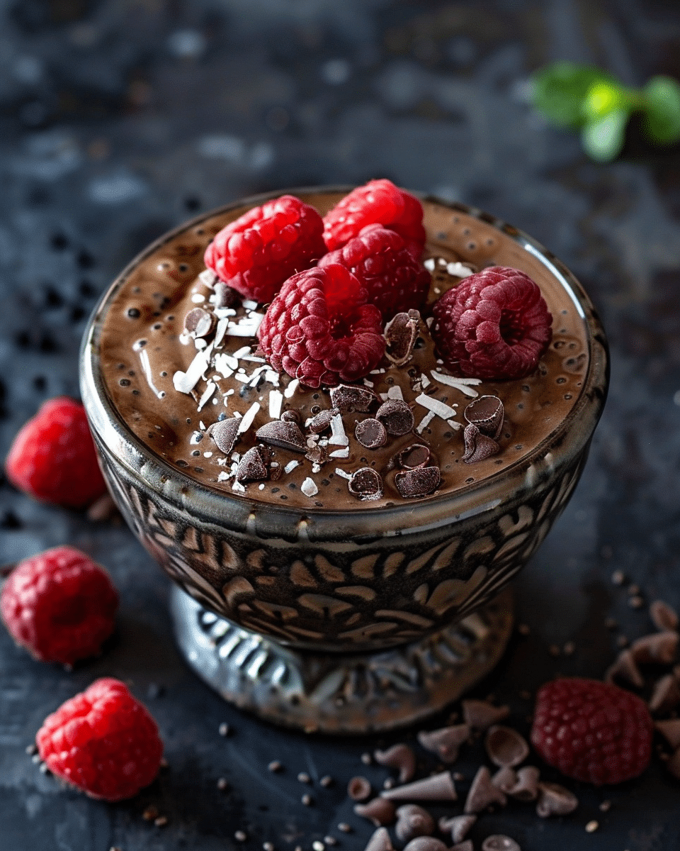 High Protein Chocolate Chia Pudding