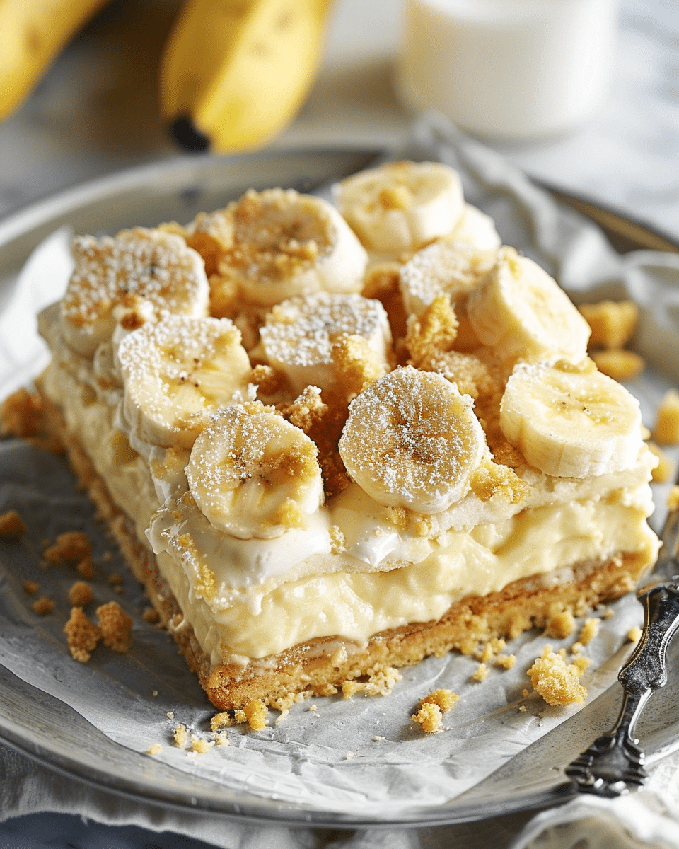 Banana Pudding Cheesecake Squares