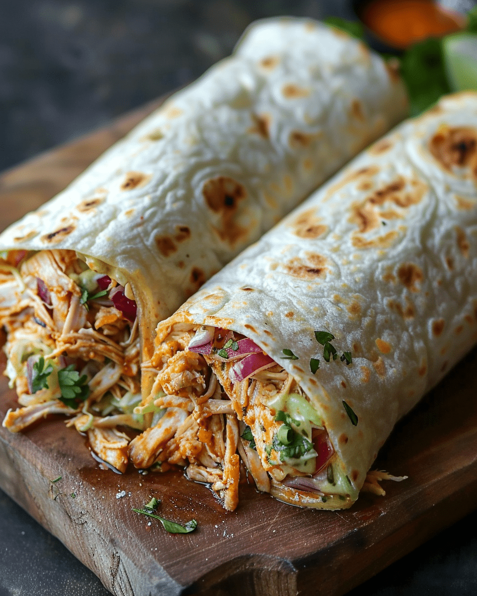 Pulled Chicken Wraps