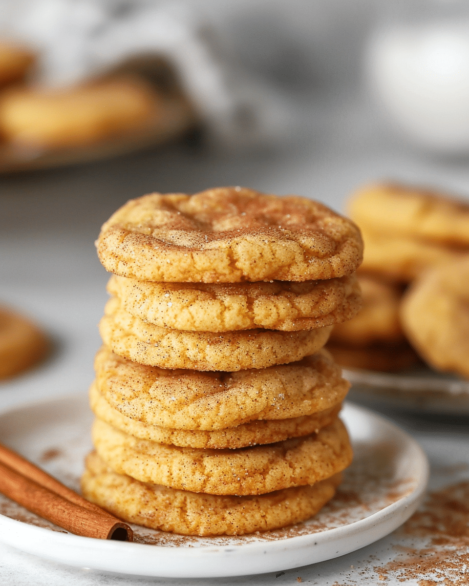 Chewy Pumpkin Snickerdoodle Cookies