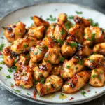 Sweet and Spicy Honey Pepper Chicken with Creamy Macaroni Cheese