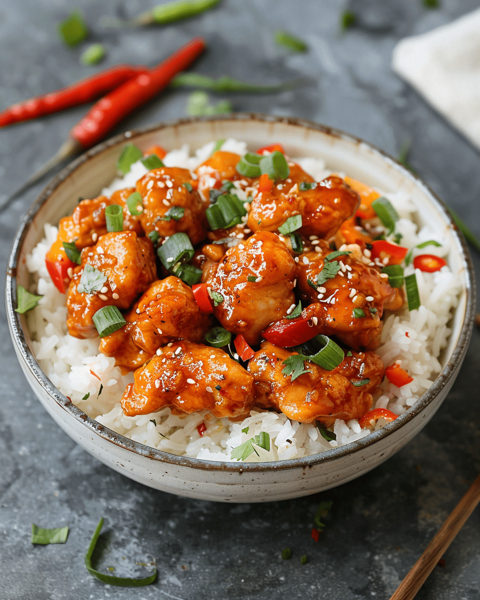 Sweet and Spicy Honey Pepper Chicken with Creamy Macaroni Cheese
