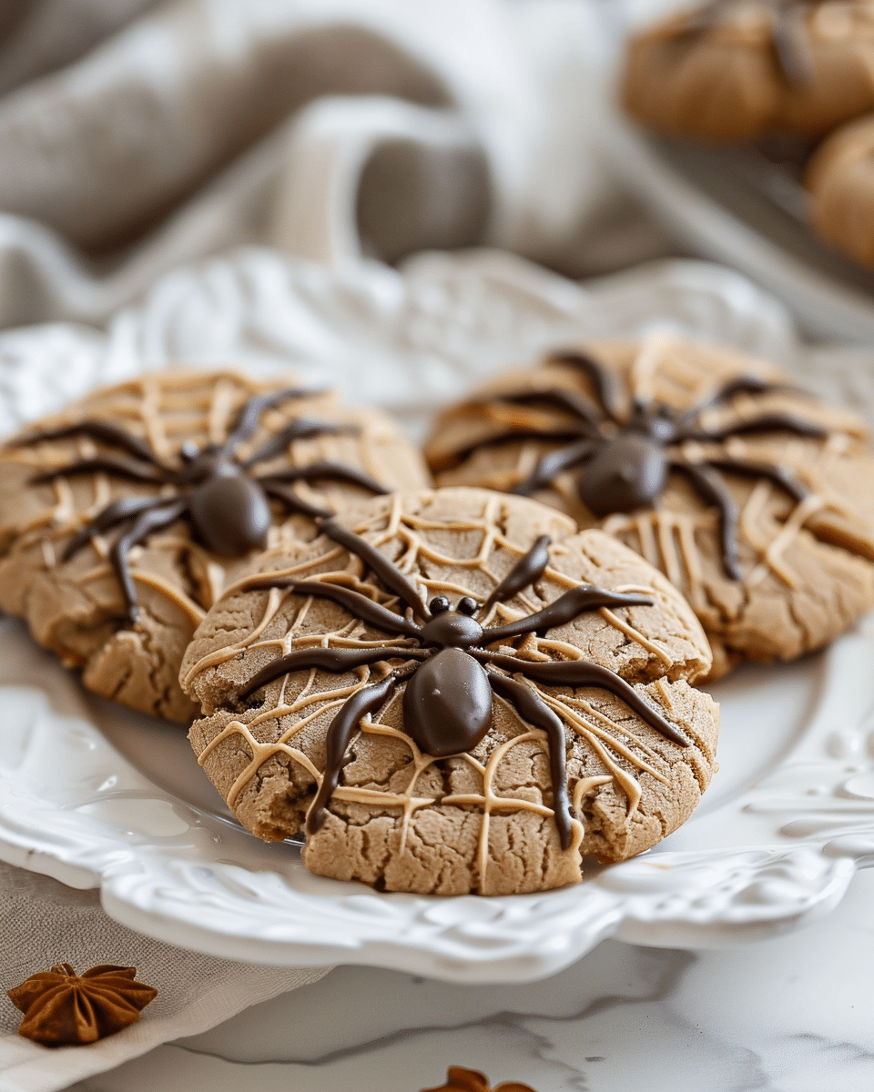 Peanut Butter Spider Cookies