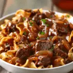 French Onion Beef and Noodles