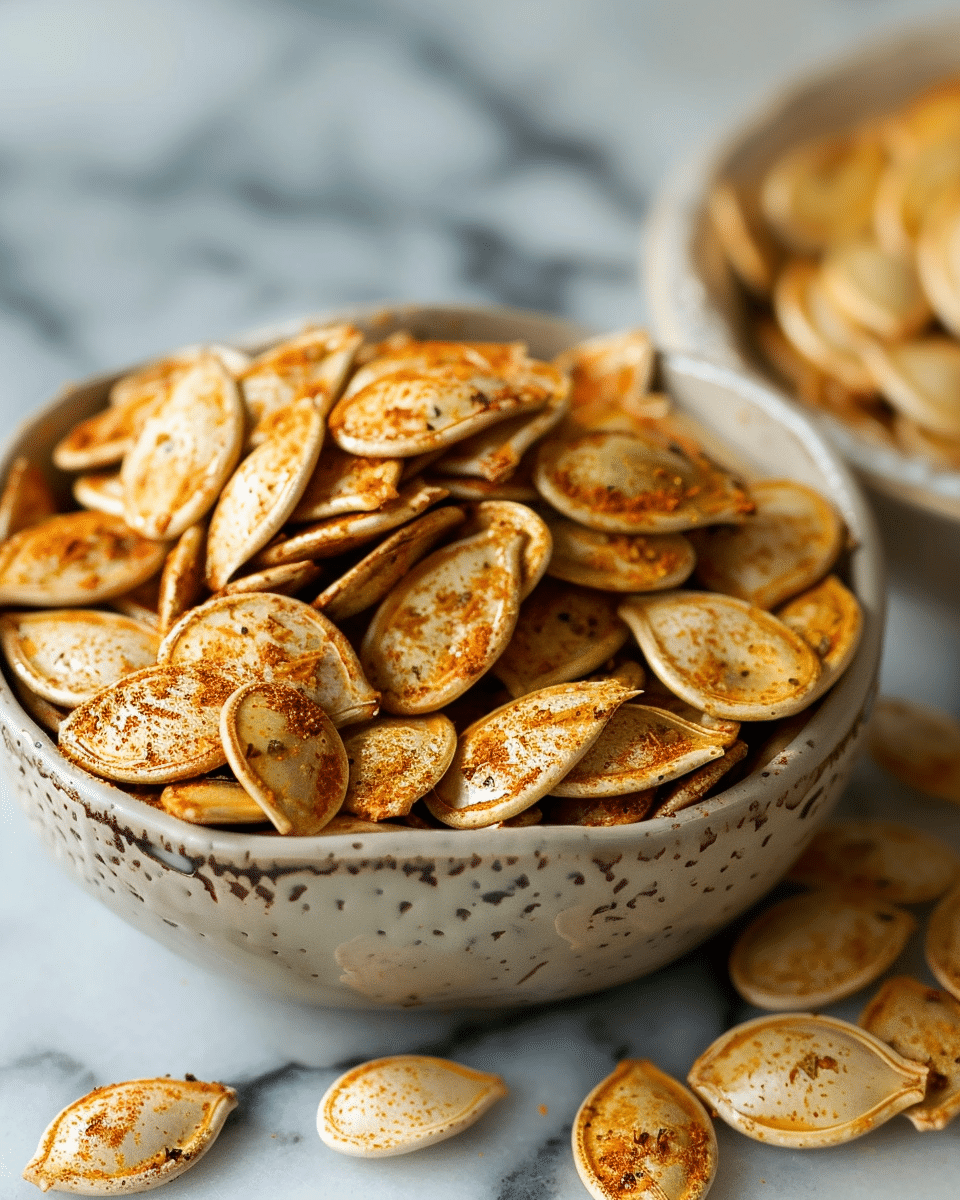 Roasted Spicy Seasoned Pumpkin Seeds