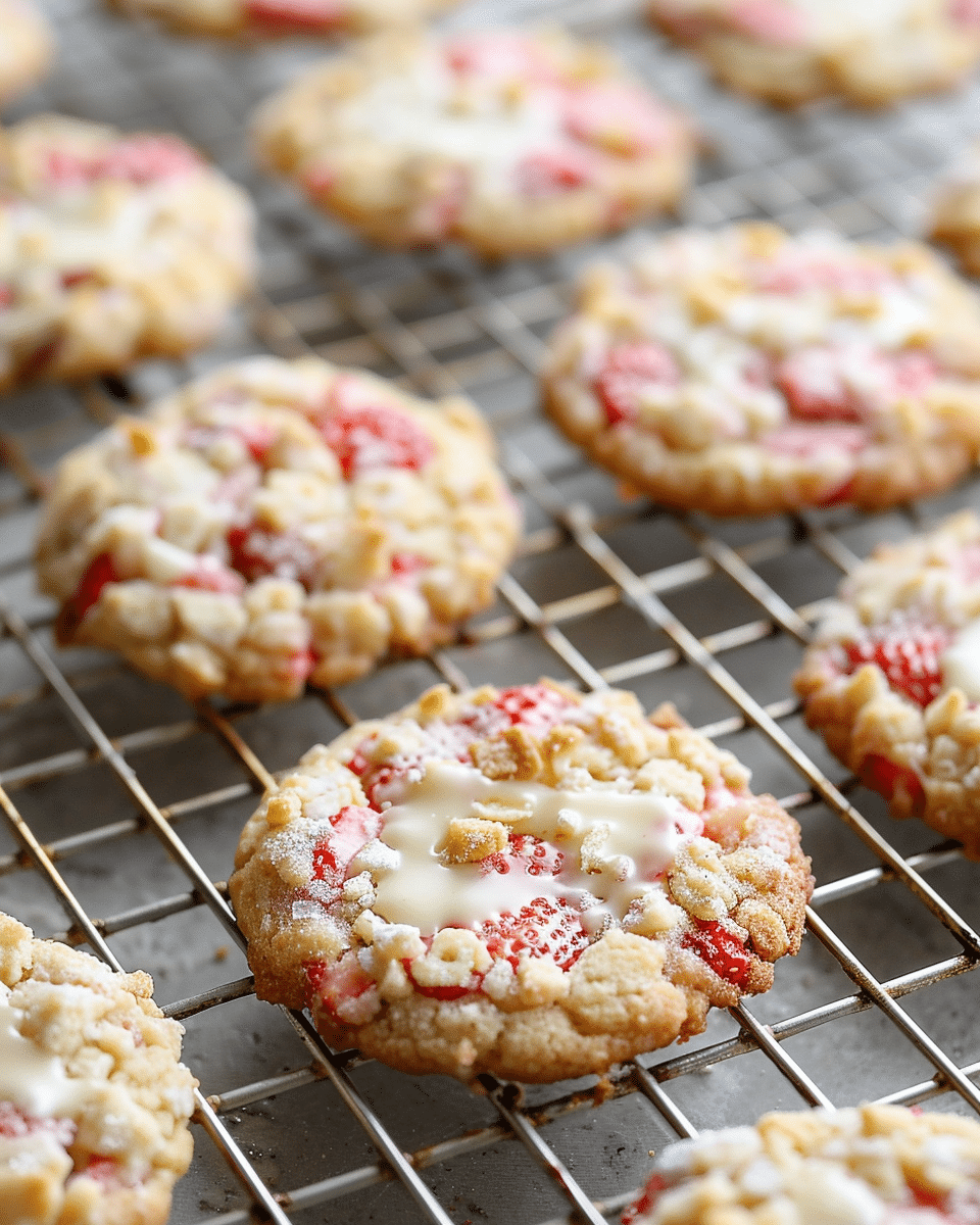 Strawberry Crunch Cookies