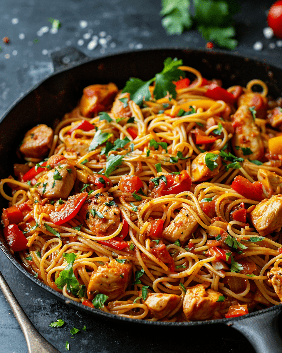 Chicken Spaghetti Southwestern Style