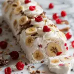 Lightened Up Banana Split Cake Roll