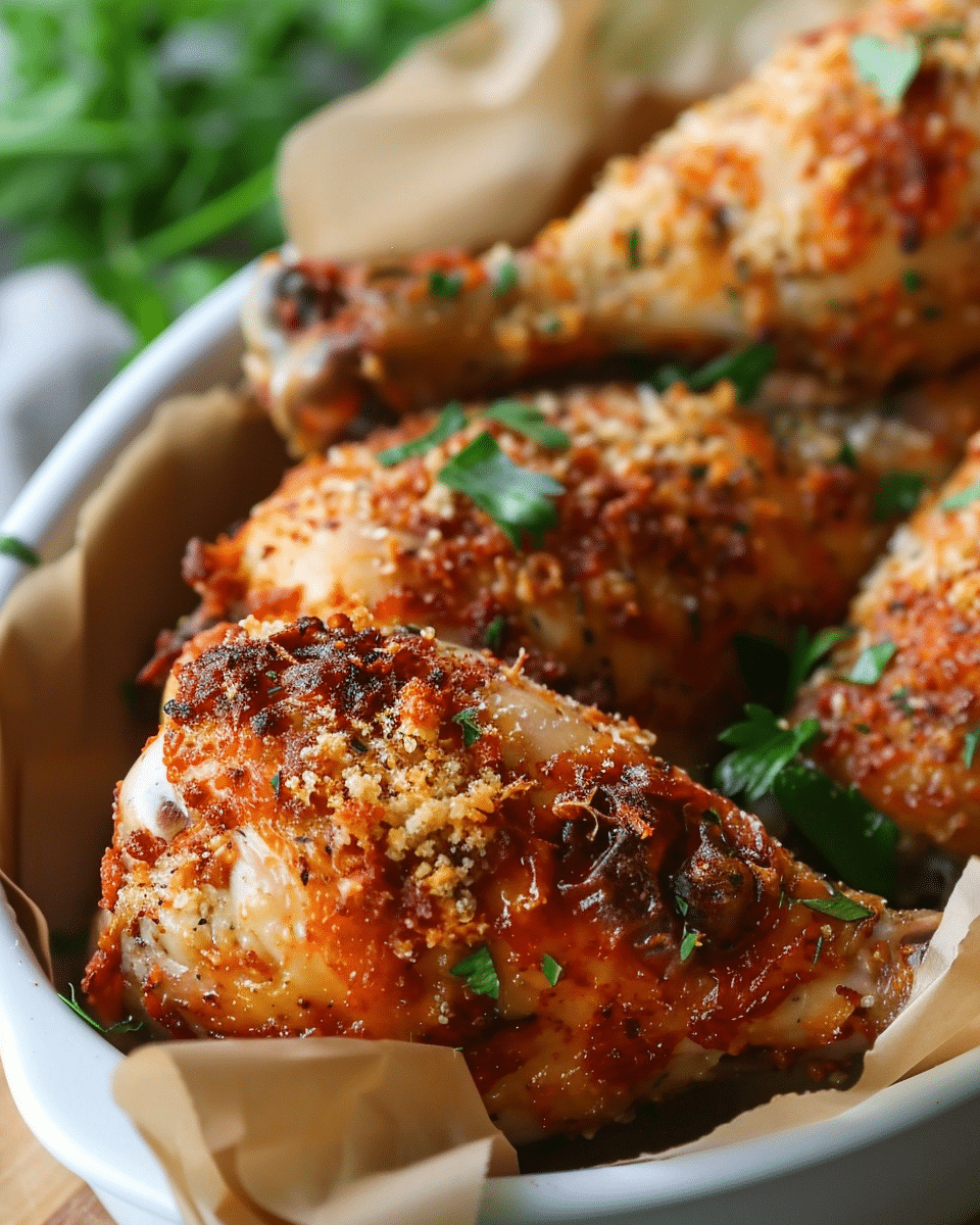 Baked Parmesan Chicken Drumsticks