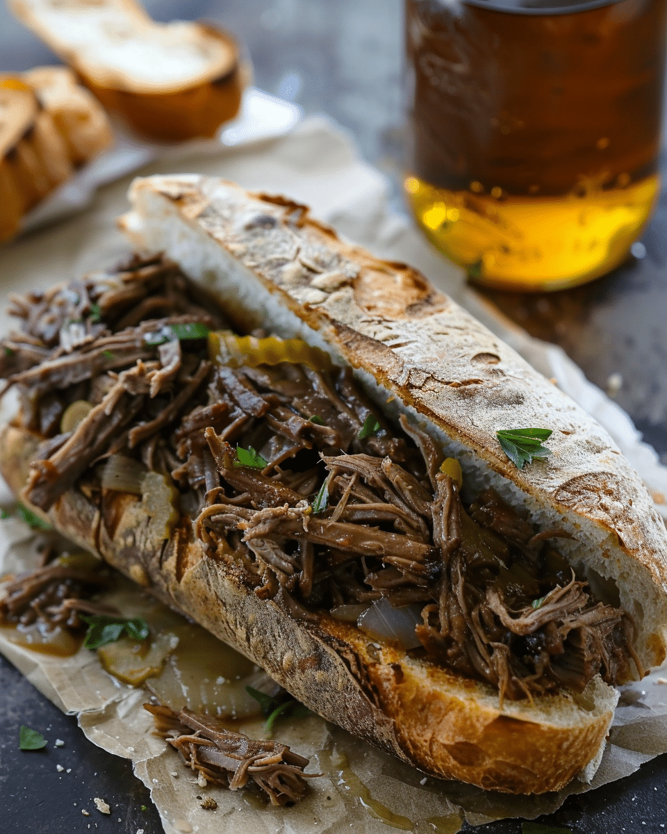 Crock Pot Italian Beef Sandwiches