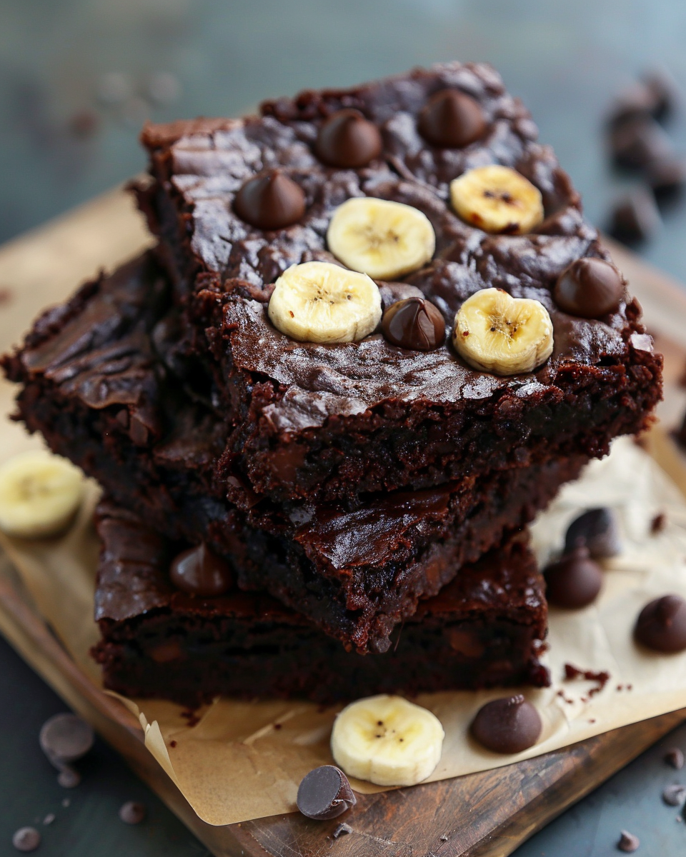 Healthy Banana Brownies (3‑Ingredient Flourless Treat)