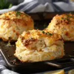 Crab Stuffed Cheddar Bay Biscuits with Lemon Butter