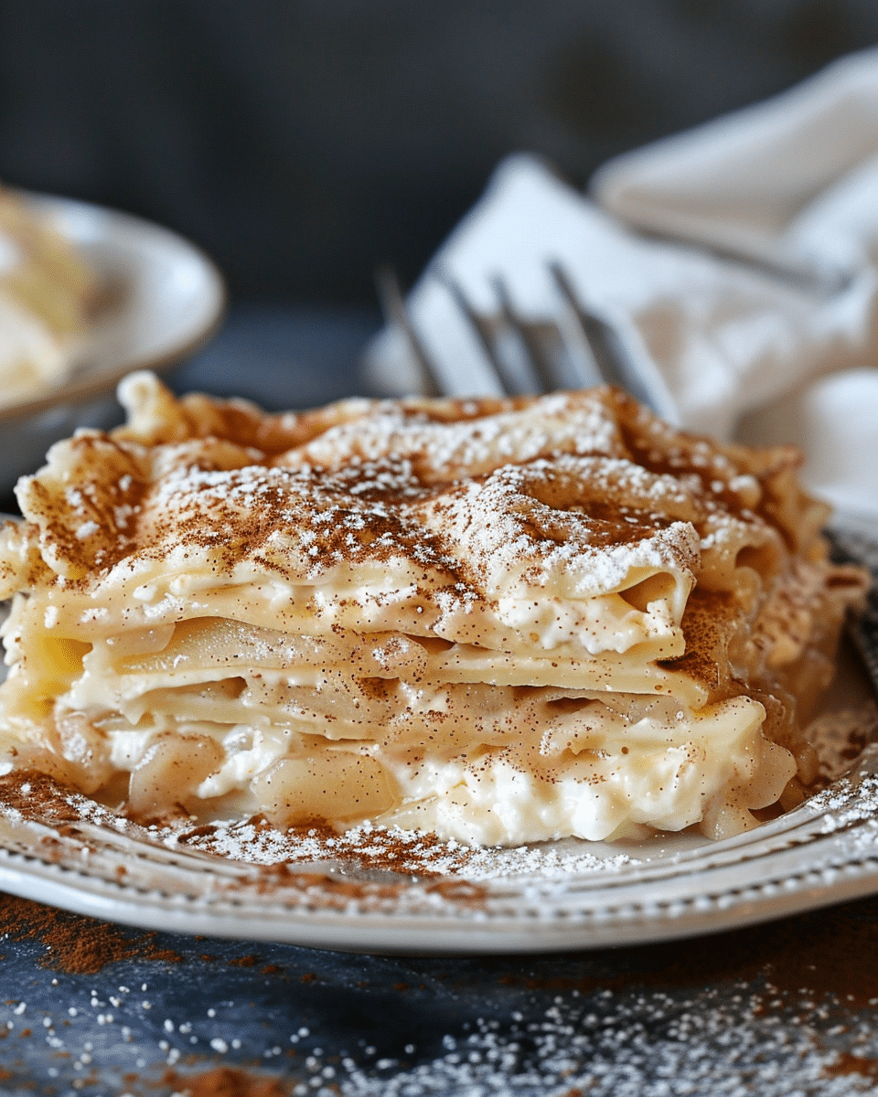 Cinnamon Roll Apple Lasagna