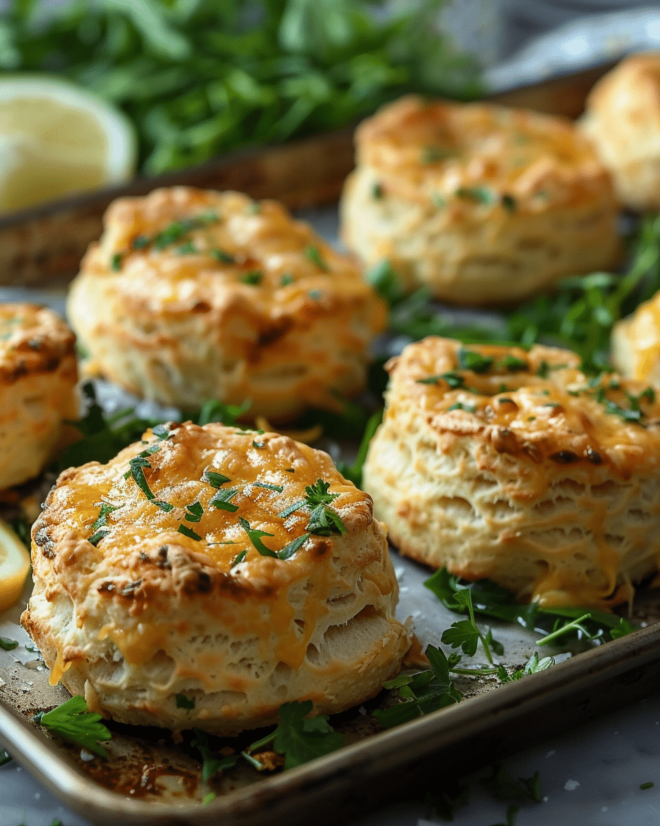 Crab Stuffed Cheddar Bay Biscuits with Lemon Butter