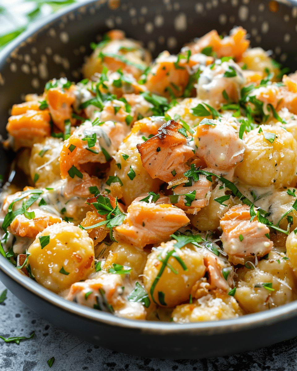 Juicy Smoked Salmon Gnocchi