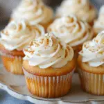 Brown Butter Peach Cupcakes