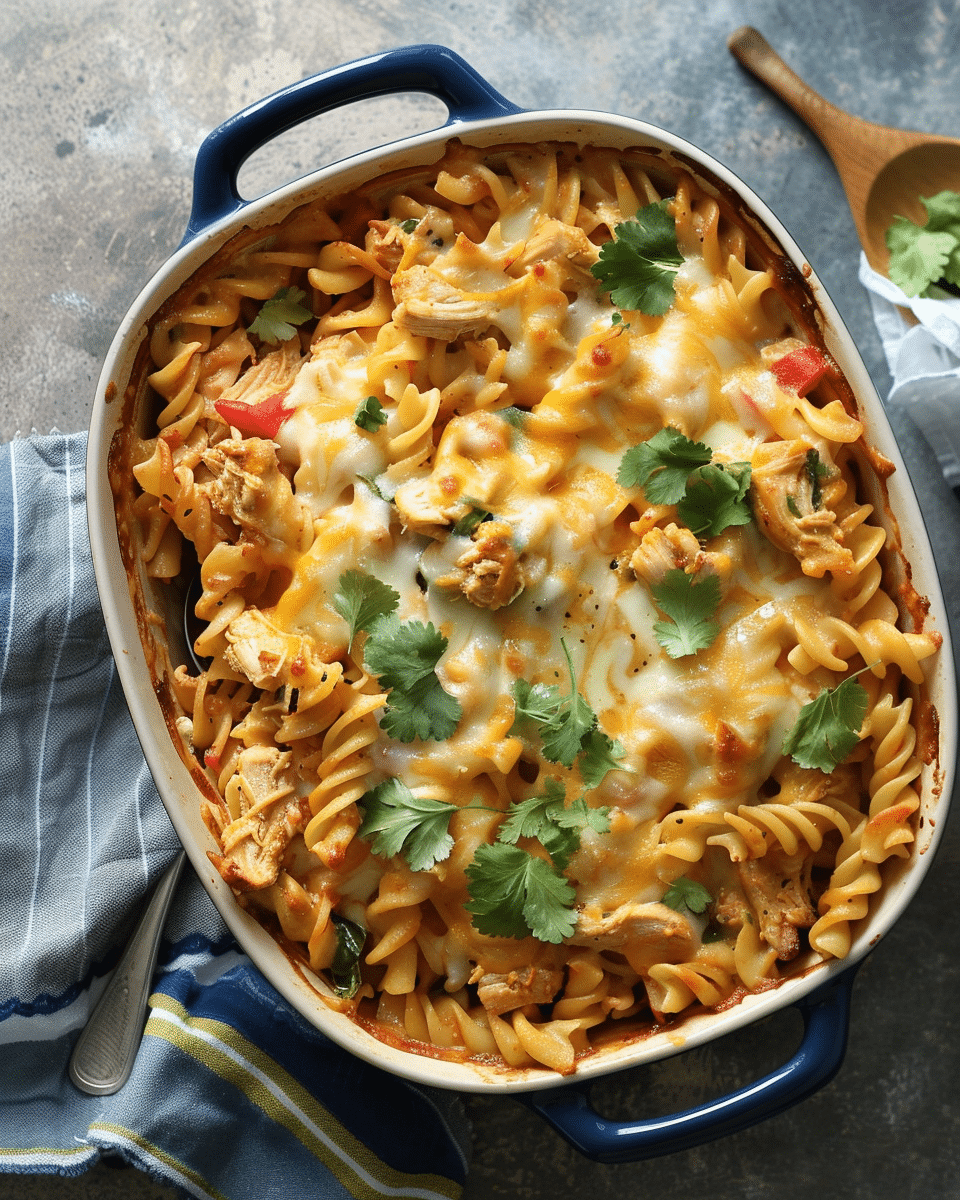 Mexican Chicken Pasta Casserole
