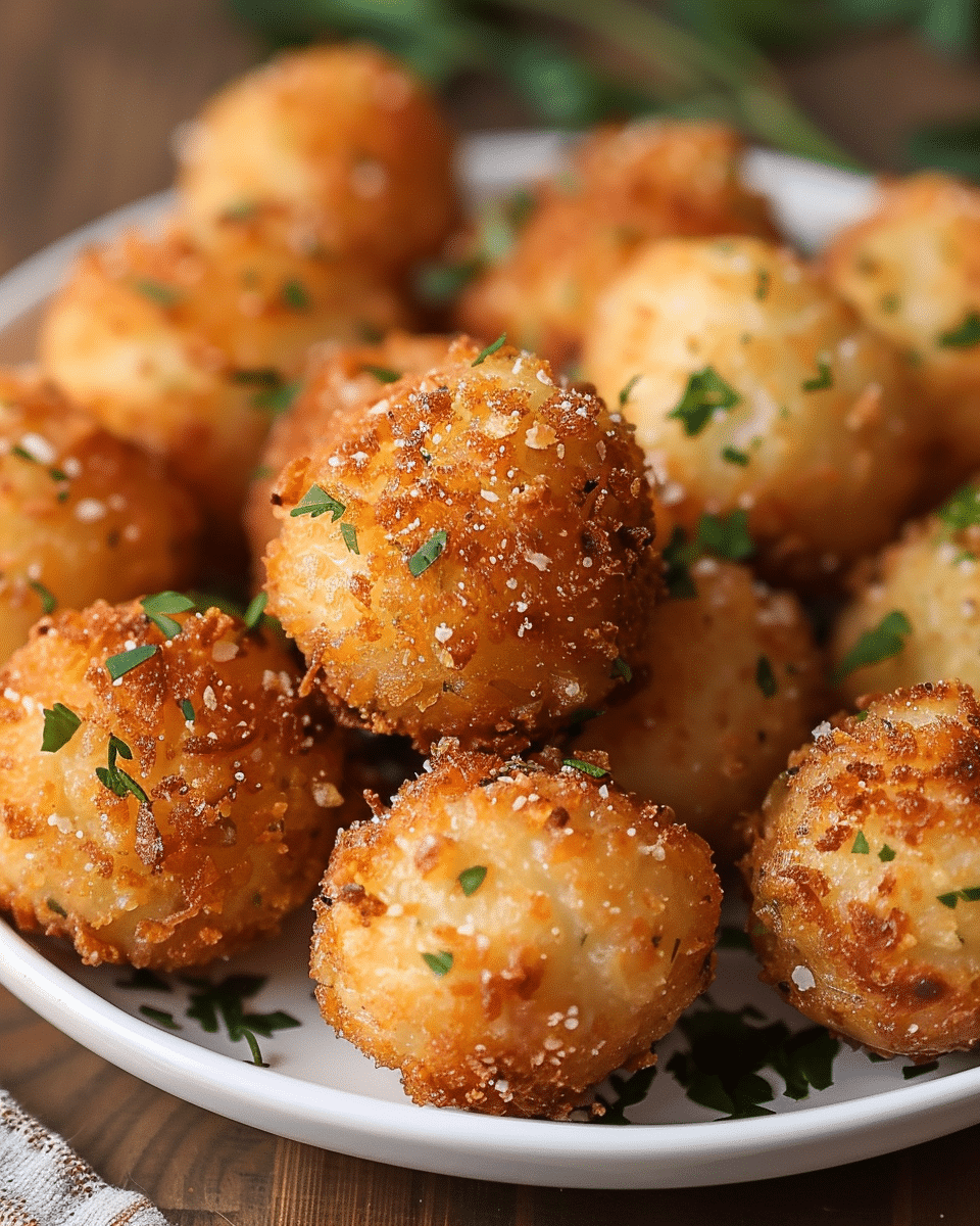 Cheesy Garlic Parmesan Potato Balls
