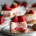 High Protein Healthy Strawberry Cheesecake Bites